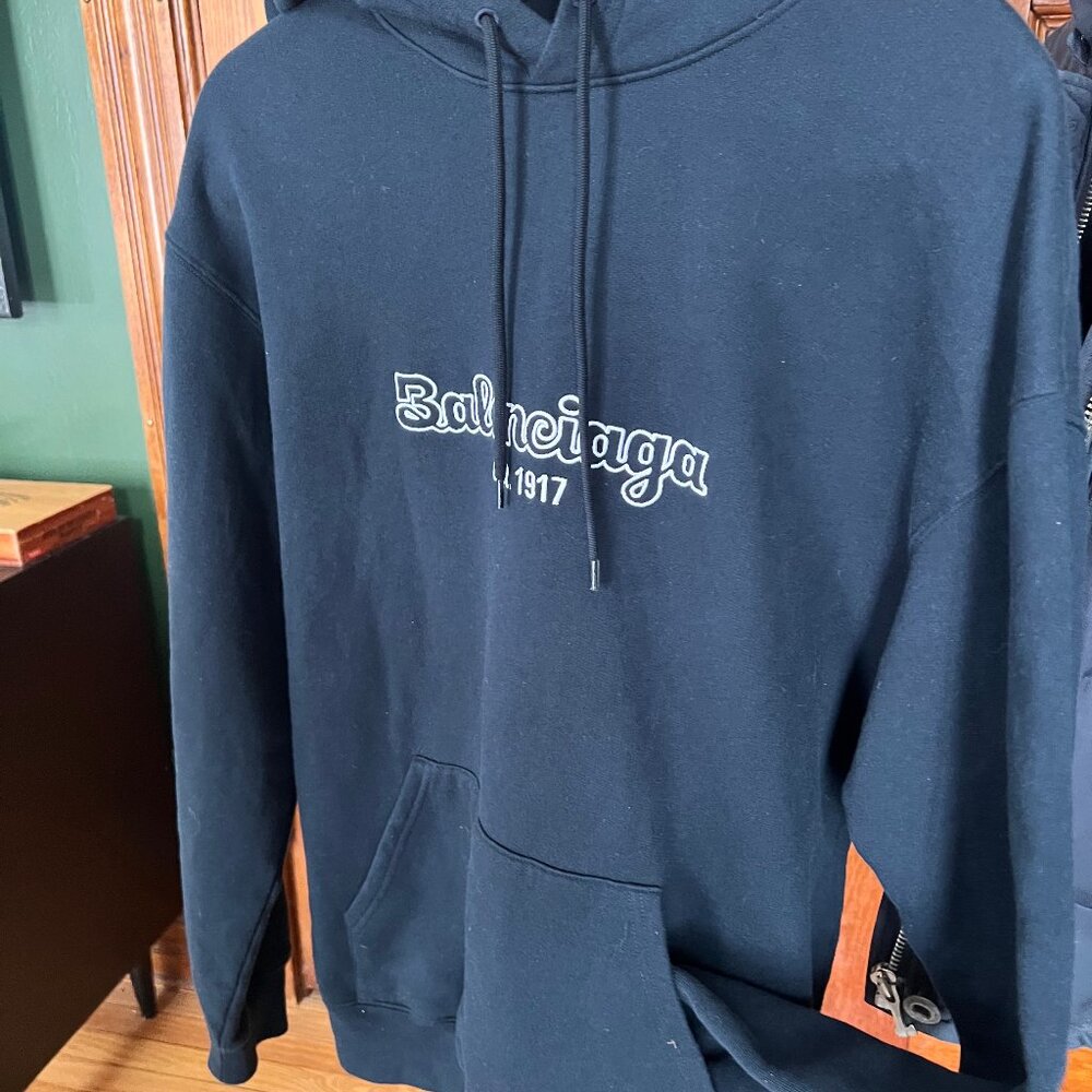Balenciaga embroidered hooded sweatshirt